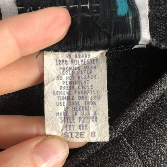 Danielle B Women's Size 8 Grey Side Slit Unlined A-Line Mini Skirt Polyester - Picture 5 of 6